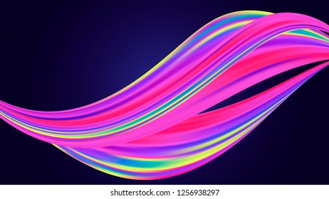 Abstract Flow Background. Fluid Shapes Vector Illustration