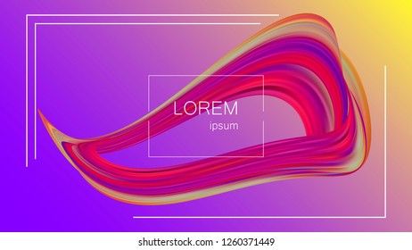 Abstract Flow Background. Fluid Shapes Vector Illustration