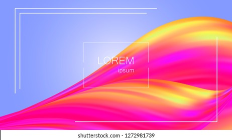 Abstract Flow Background. Fluid Shapes Vector Illustration