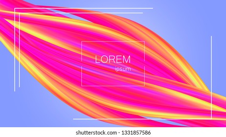 Abstract Flow Background. Fluid Shapes Vector Illustration