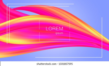 Abstract Flow Background. Fluid Shapes Vector Illustration