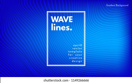 Abstract Flow Background. Wave Stripes. Geometric Template with Distorted Lines and Gradient. Eps10 Vector. Minimal Cover with Movement and Flow Effect for Poster, Brochure, Business Design, Blank.