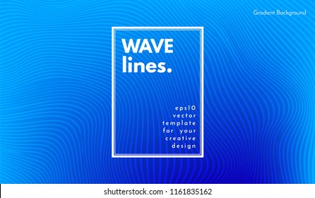 Abstract Flow Background. Wave Stripes. Geometric Template with Distorted Lines and Gradient. Eps10 Vector. Minimal Cover with Movement and Flow Effect for Poster, Brochure, Business Design, Blank.