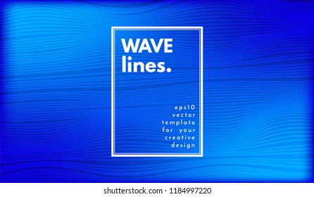 Abstract Flow Background. Wave Stripes. Geometric Template with Distorted Lines and Gradient. Eps10 Vector. Minimal Cover with Movement and Flow Effect for Poster, Brochure, Business Design, Blank.