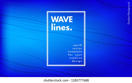 Abstract Flow Background. Wave Stripes. Geometric Template with Distorted Lines and Gradient. Eps10 Vector. Minimal Cover with Movement and Flow Effect for Poster, Brochure, Business Design, Blank.