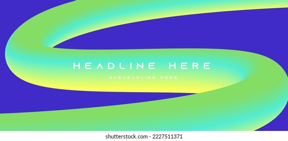 Abstract Flow Blend Line Path Twist Swirl Liquid Green Blue Colorful Bright Gradient Background for Decoration Ornament Poster Banner Flyer Brochure