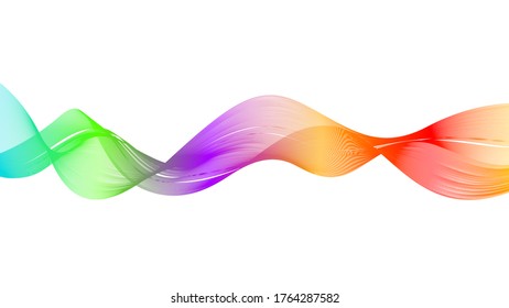 Abstract Flow Bright Color Liquid Wave On White Background Design Vector Illustration Style