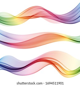 
Abstract flow of colored waves .Vector background wave color spectrum Set