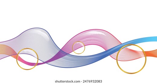Flujo Abstractas de coloridas ondas dinámicas decoración de diseño