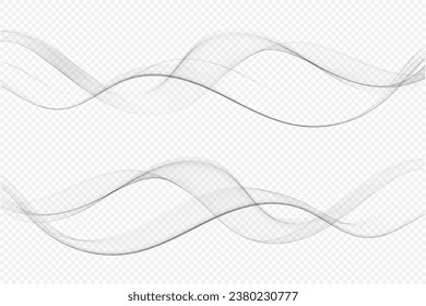 Abstract flow of gray transparent wave.
