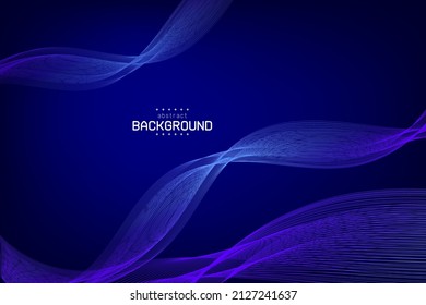 abstract flow line with curve on gradient blue background can be use for decoration background technology product advertisement website or presentation vector eps.