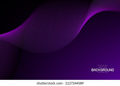 abstract flow line with curve on gradient violet background can be use for decoration background technology product advertisement website or presentation vector eps.