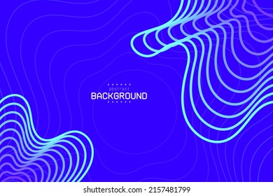 abstract flow line with curve on gradient blue modern art theme background can be use for advertisement banner product package design food and beverage website template