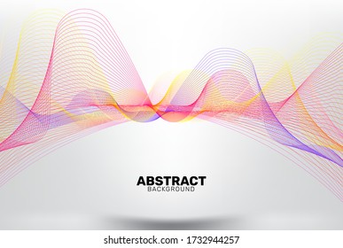 abstract flow line digital technology concept design, vector eps