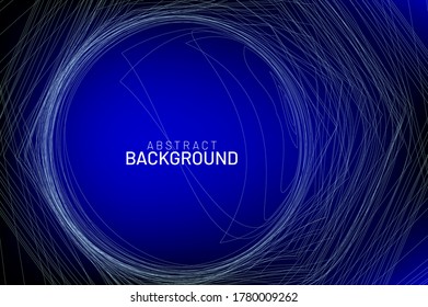 Tecnología digital de línea de flujo abstracto, onda de partículas lisas, tecnología de datos grandes, fondo de concepto de diseño y fondo de pantalla, eps vectoriales