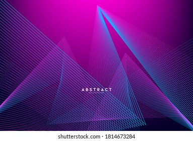 Abstract flow line digital technology, smooth particle wave, big data techno, design concept background and wallpaper, vector eps