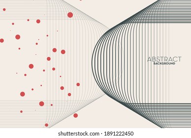 Abstrakte Fließleittechnik, glatte Teilchenwelle, Big Data Techno, Design-Hintergrund und Bildschirmhintergrund, Vektorgrafiken
