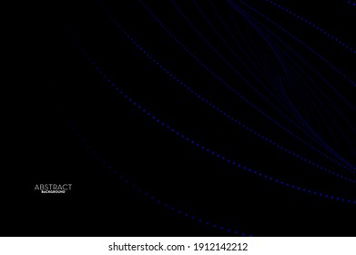 Abstract flow line digital technology, smooth particle wave, big data techno, design concept background and wallpaper, vector eps
