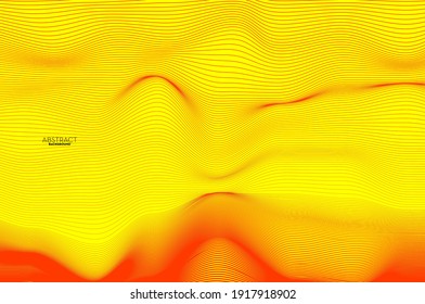 Tecnología digital de línea de flujo abstracto, onda de partículas lisas, tecnología de datos grandes, fondo de concepto de diseño y fondo de pantalla, eps vectoriales