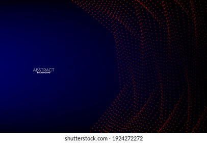 Abstract flow line digital technology, smooth particle wave, big data techno, design concept background and wallpaper, vector eps
