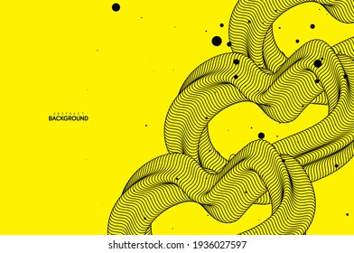 Abstract flow line digital technology, smooth particle wave, big data techno, design concept background and wallpaper, vector eps
