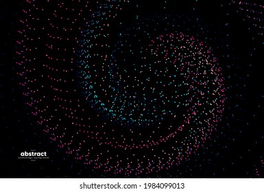 Abstract flow line digital technology, smooth particle wave, big data techno, design concept background and wallpaper, vector eps
