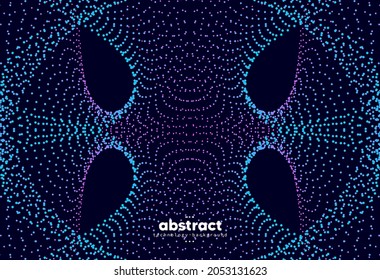 Abstract flow line digital technology, smooth particle wave, big data techno, design concept background and wallpaper, vector eps
