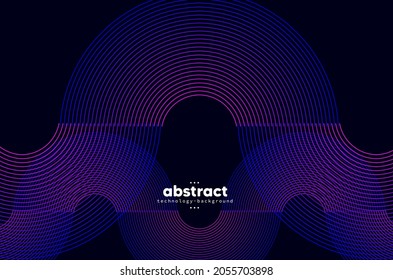 Abstract flow line digital technology, smooth particle wave, big data techno, design concept background and wallpaper, vector eps
