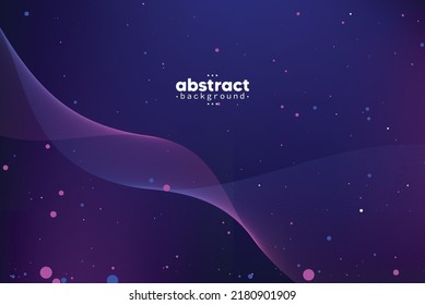 Abstract flow line digital technology, smooth particle wave, big data techno, design concept background and wallpaper, vector eps
