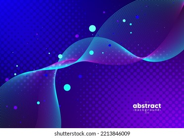 Abstract flow line digital technology, design concept background and wallpaper, banner backdrop, vector eps 