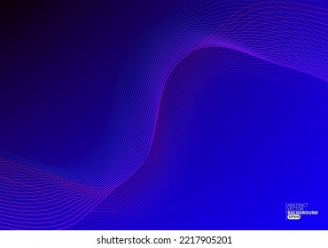 Abstract flow line digital technology, smooth particle wave, big data techno, design concept background and wallpaper, Modern  flowing wave lines. vector eps 