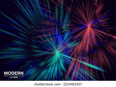Abstract flow line digital technology, smooth particle wave, big data techno, design concept background and wallpaper, Modern flowing wave lines. vector eps
