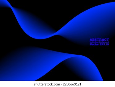 Abstract flow line digital technology, smooth particle wave, big data techno, design concept background and wallpaper, Vector illustration 