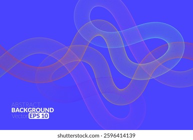 Abstract flow line digital technology, smooth particle wave, big data techno, design concept background and wallpaper, Website Landing page, vector eps
