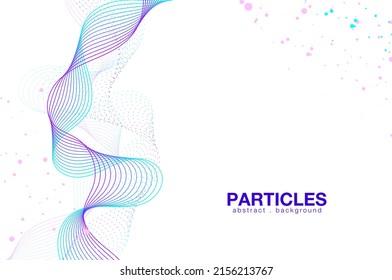 abstract flow line neon blue with particle with curve and twisted on white background can be use for technology package design product label food and beverage vector eps.