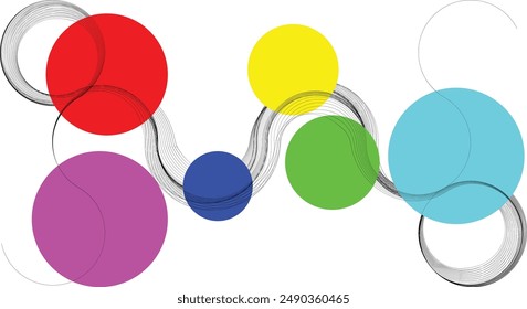 Abstract flow linear fluid round shapes .Curved lines pattern . Music sound wave . Vector illustration
