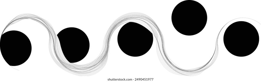 Abstract flow linear fluid round shapes .Curved lines pattern . Music sound wave . Vector illustration
