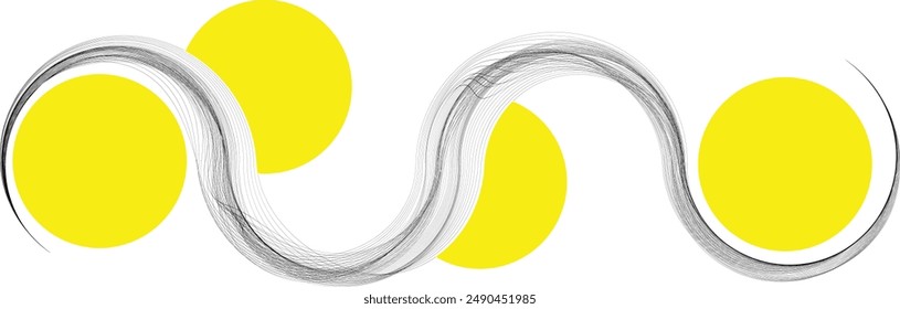 Abstract flow linear fluid round shapes .Curved lines pattern . Music sound wave . Vector illustration
