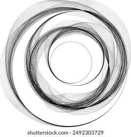 Abstract flow linear fluid round shapes .Curved lines pattern . Music sound wave . Vector illustration