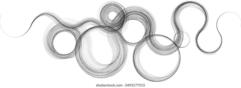 Abstract flow linear fluid  shapes .Curved lines pattern . Music sound wave . Vector illustration