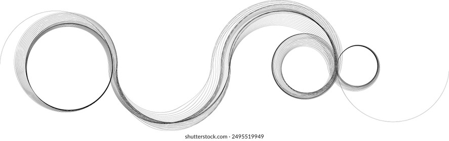 Abstract flow linear fluid  shapes .Curved lines pattern . Music sound wave . Vector illustration