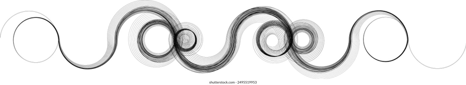 Abstract flow linear fluid  shapes .Curved lines pattern . Music sound wave . Vector illustration