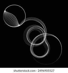 Abstract flow linear fluid  shapes .Curved lines pattern . Music sound wave . Vector illustration