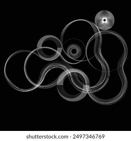 Abstract flow linear fluid  shapes .Curved lines pattern . Music sound wave . Vector illustration