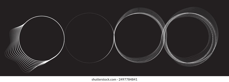 Abstract flow linear fluid  shapes .Curved lines pattern . Music sound wave . Vector illustration