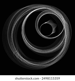 Abstract flow linear fluid  shapes .Curved lines pattern . Music sound wave . Vector illustration
