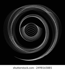 Abstract flow linear fluid  shapes .Curved lines pattern . Music sound wave . Vector illustration