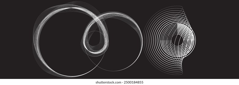 Abstract flow linear fluid  shapes .Curved lines pattern . Music sound wave . Vector illustration