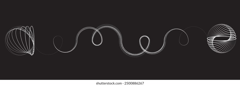 Abstract flow linear fluid  shapes .Curved lines pattern . Music sound wave . Vector illustration