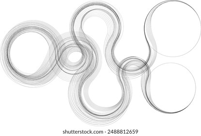 Abstract flow linear fluid wavy shape .Curved lines pattern . Music sound wave . Vector illustration
